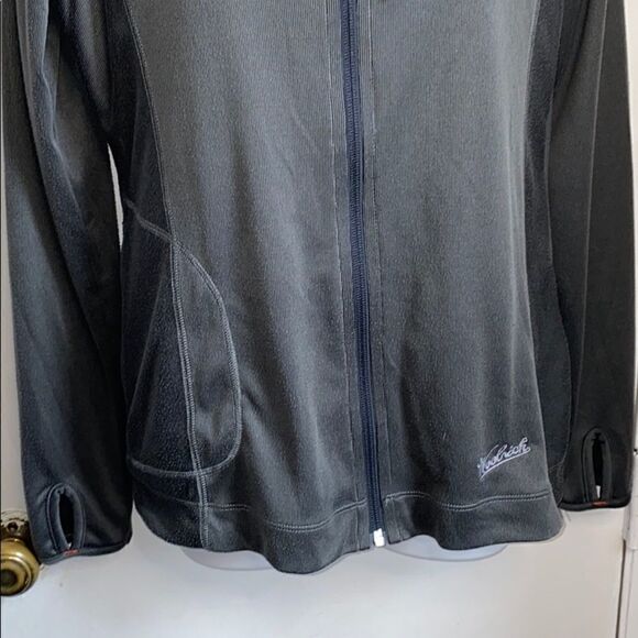WOOLRICH Charcoal Lightweight Zip Hoodie-S - Picture 3 of 8